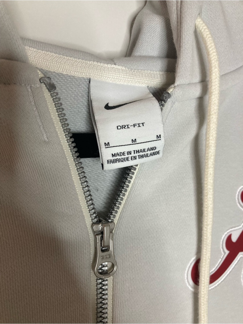 Nike Light Gray Alabama 'A' Logo Full-Zip Hoodie - Picture 5 of 7